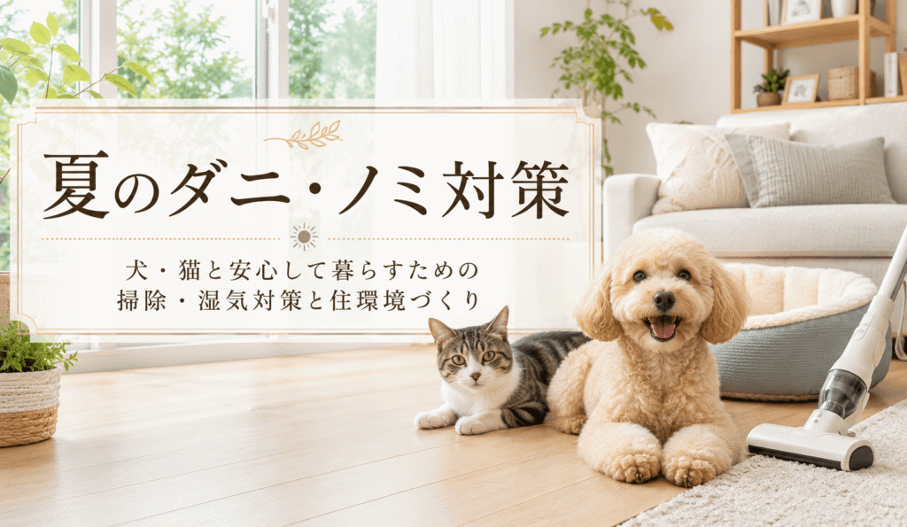 犬・猫と安心して暮らす家の掃除・湿気対策